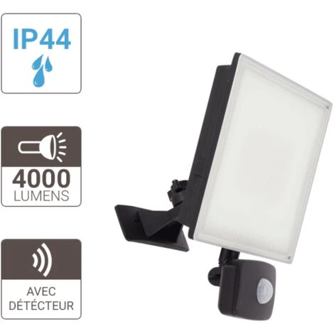 XANLITE - Projecteur LED Mural Noir, Détecteur De Mouvement, 50 W, 4000 Lumens - PR50WMD â Image 2