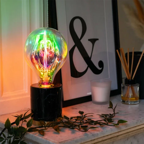 XANLITE - Ampoule Unicorn, Filament LED, Effet Arc En Ciel, Culot E27 - RFDE240V02UNIC – Image 2