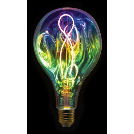 XANLITE - Ampoule Unicorn, Filament LED, Effet Arc En Ciel, Culot E27 - RFDE240V02UNIC – Image 5
