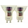 XANLITE - Lot De 2 Ampoules LED Spots Au Culot GU10, 5W Cons. (50W Eq.), Lumière Blanche Chaude - PACK2VG50S