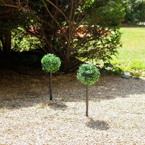 XANLITE - Lot De 2 Piquets LED Solaire "Buisson", Spéciale Extérieur (IP44) - SO2BUIS – Image 4