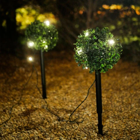XANLITE - Lot De 2 Piquets LED Solaire "Buisson", Spéciale Extérieur (IP44) - SO2BUIS – Image 5