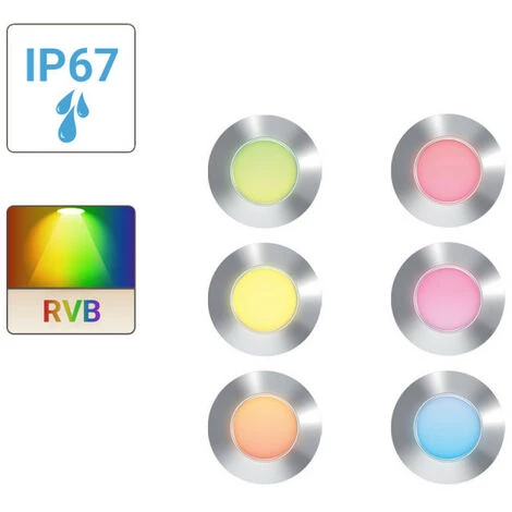 XANLITE - Lot De 6 Spots 12V RVB + Blanc IP67 Inox 304 - SPTK6RRGBW â Image 4