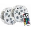 XANLITE - Lot De 2 Lampes Flottantes à Piles Avec Télécommande 10 LED RVB IP68 - PACK2LPIP68RVB