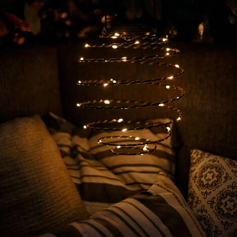 XANLITE - Lanterne Solaire Spirale IP44 - Métal - Noir - SOLASN â Image 2