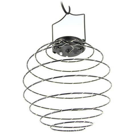 XANLITE - Lanterne Solaire Spirale IP44 - Métal - Noir - SOLASN â Image 4