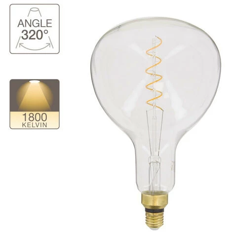 XANLITE - Ampoule LED Giant Fiole / Vintage, Culot E27, 4W Cons. (30W Eq.), 323 Lumens, Lumière Blanc Chaud - RFDGE280RS â Image 4
