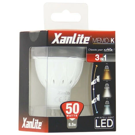 XANLITE - Ampoule LED Spot, Culot GU10, 6,5W Cons. (50W Eq.), Couleur De Lumière Variable - SG50SCCT â Image 3