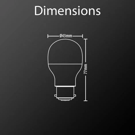 XANLITE - Ampoule LED P45, Culot B22, 5,3W Cons. (40W Eq.), Lumière Blanc Neutre - EB470PCW â Image 4
