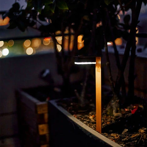 XANLITE - Balise Solaire 45cm IP44 - Finitions Bois - SOBAW â Image 2