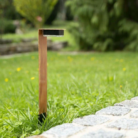 XANLITE - Balise Solaire 45cm IP44 - Finitions Bois - SOBAW â Image 3