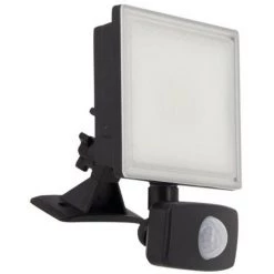 XANLITE - Projecteur LED Mural Noir, Détécteur De Mouvement Inclus,20 W, 1600 Lumens - PR20WMD