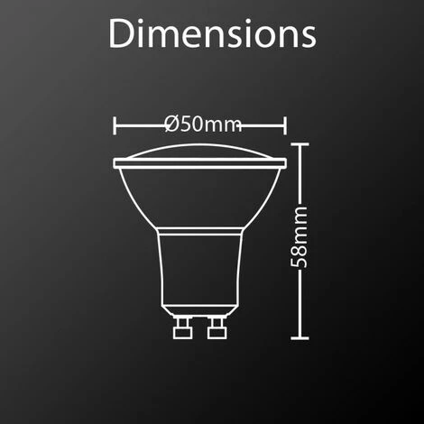 XANLITE - Ampoule LED Spot, Culot GU10, 5,6W Cons. (50W Eq.), Lumière Blanc Chaud - MG450S â Image 5