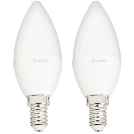 XANLITE - Ampoule LED Flamme, Culot E14, 5W Cons. (40W Eq.), Lumière Blanc Neutre - PACK2EV470FCW