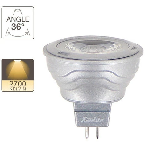 XANLITE - Ampoule LED Spot, Culot GU5.3, 5,5W Cons. (35W Eq.), Lumière Blanc Chaud - VM35S â Image 3