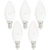 XANLITE - Lot X5 Ampoules LED Flamme, Culot E14, 5,5W Cons. (40 W éq), Lumière Blanc Chaud - PACK5EV470F