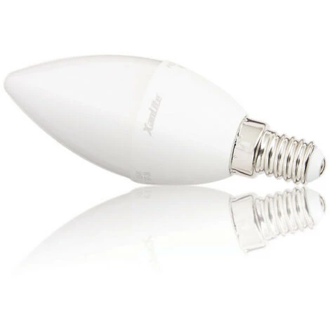 XANLITE - Lot X5 Ampoules LED Flamme, Culot E14, 5,5W Cons. (40 W éq), Lumière Blanc Chaud - PACK5EV470F â Image 5