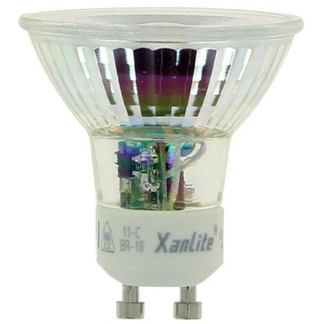 XANLITE - Lot X3 Ampoule Spot LED, Culot GU10, Conso 5,5W (équivaut 50W) : 345 Lumens, Blanc Chaud (2700K) - PACK3RCXG345S