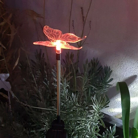 XANLITE - Piquet LED Solaire "Papillon", Multicolore, Spéciale Extérieur (IP44) - SOPAPILLONRVB – Image 2