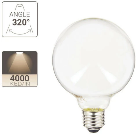 XANLITE - Ampoule LED G125 Opaque, Culot E27, Conso. 17W, 2452 Lumens, Blanc Neutre - RFE2452BOCW â Image 3