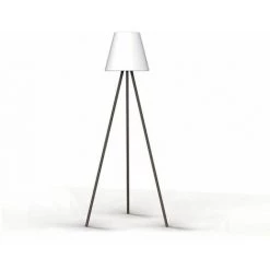 XANLITE - Lampadaire Solaire IP44 RVB Blanc Rechargeable USB Polyéthylène 2h D'autonomie - LADSORVBWR