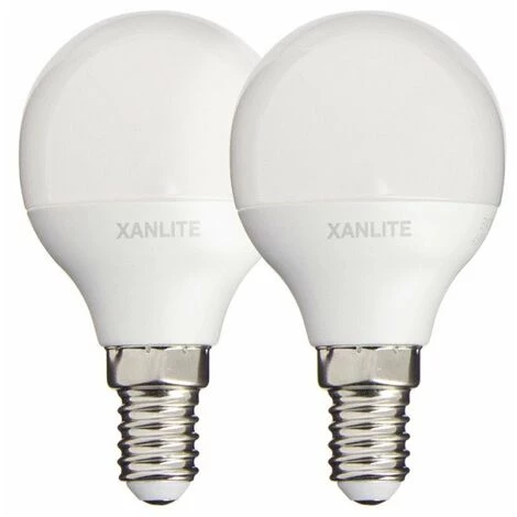 XANLITE - Lot De 2 Ampoules LED P45 - Culot E14 - Classique - PACK2EV470P