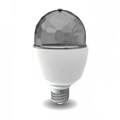 XANLITE - Ampoule LED Disco à Tête Rotative, Culot E27, Conso. 3,2W Cons., Lumière - SEDRVB