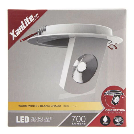 XANLITE - Spots Encastrable LED Intégré - Orientable - Cons. 8,5W (eq. 100W) - 700 Lumens - Blanc Chaud - SPEC600 – Image 5