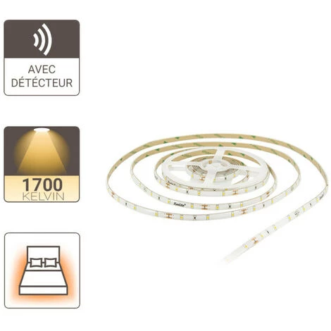 XANLITE - Ruban LED Lit (kit Complet) - 2,5m - Détecteur De Mouvement - Blanc Chaud - LSAK25BED â Image 4
