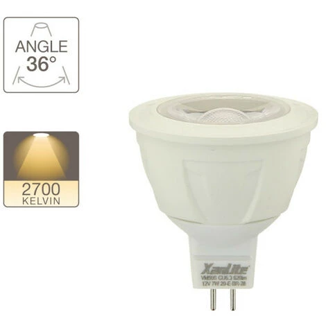 XANLITE - Ampoule LED Spot, Culot GU5.3, 7W Cons. (50W éq.), Angle Focalisé, Lumière Blanche Chaude - VM50S â Image 3