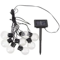 XANLITE - Guirlande Solaire Guinguette 5m IP44 - 8 Ampoules - RVB - GRL5GUINRVB