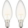 XANLITE - Ampoule LED Filament Flamme Culot E14 806lm Blanc Chaud - PACK2RFV806FO