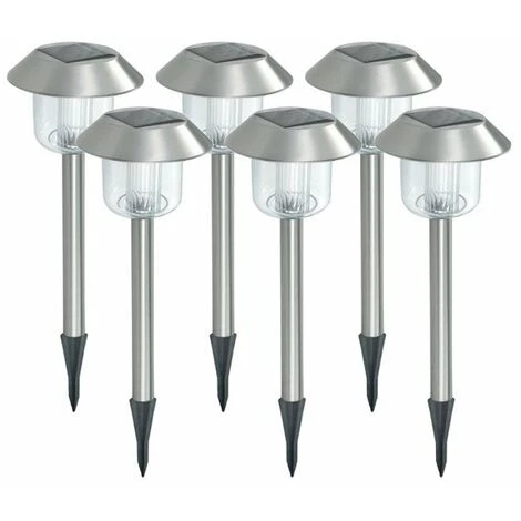 XANLITE - Pack De 6 Balises Solaires RVB Et Blanc, IP44 - PACK6SO1017