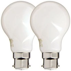 XANLITE - Lot De 2 Ampoules Filament LED A60 Opaque, Culot B22, 806 Lumens, équivalence 60 W, 4000 Kelvins, Blanc Neutre - PACK2RFB806GOCW