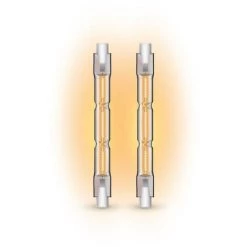 XANLITE - Lot De 2 Ampoules Halogènes Culot R7S, 78mm, 2216 Lumens, 2900 Kelvins, Blanc Chaud Dimmable - PACK2HR7S78118W