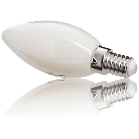 XANLITE - Lot De 2 Ampoules Filament LED Flamme Opaque, Culot E14, 470 Lumens, Equivalence 40W, 4000 Kelvins, Blanc Neutre - PACK2RFV470FOCW â Image 2