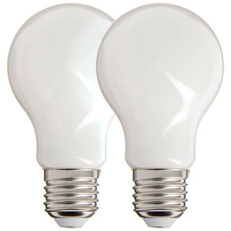 XANLITE - Lot De 2 Ampoules Filament LED A60 Opaque, Culot E27, 806 Lumens, Equivalence 60 W, 4000 Kelvins, Blanc Neutre - PACK2RFE806GOCW