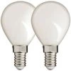 XANLITE - Lot De 2 Ampoules Filament LED P45 Opaque, Culot E14, 470 Lumens, équivalence 40W, 4000 Kelvins, Blanc Neutre - PACK2RFV470POCW