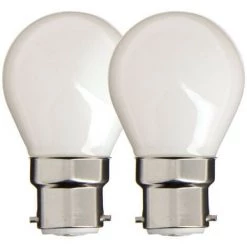 XANLITE - Lot De 2 Ampoules Filament LED P45 Opaque, Culot B22, 806 Lumens, Equivalence 60 W, 2700 Kelvins, Blanc Chaud - PACK2RFB806PO