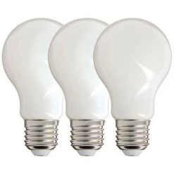XANLITE - Lot De 3 Ampoules Filament LED A60 Opaque, Culot E27, 806 Lumens, équivalence 60W, 4000 Kelvins, Blanc Neutre - PACK3RFE806GOCW