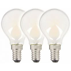 XANLITE - Lot De 3 Ampoules Filament LED P45 Opaque, Culot E14, 470 Lumens, équivalence 40W, 2700 Kelvins, Blanc Chaud - PACK3RFV470PO
