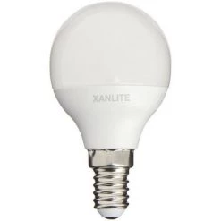 XANLITE - Ampoule LED SMD P45 Opaque, Culot E27, 470 Lumens, Conso. 5,3W (eq. 40W), 4000K, Blanc Neutre - EV470PCW
