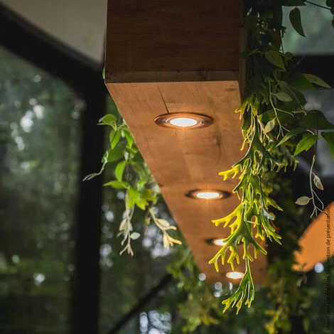 XANLITE - Lot De 5 Spots Encastrés Metal Brossé - ORIENTABLE - Ampoule LED GU10 Incluses - Cons. 5W (eq. 50W) - 345 Lumens - Blanc Chaud - PACK5SP50AS – Image 2