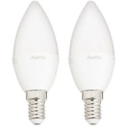 XANLITE - Ampoule LED Flamme, Culot E14, 5W Cons. (40W Eq.), Lumière Blanc Chaud - PACK2EV470F
