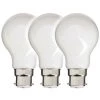 XANLITE - Lot De 3 Ampoules Filament LED A60 Opaque, Culot B22, 806 Lumens, équivalence 60W, 2700 Kelvins, Blanc Chaud - PACK3RFB806GO